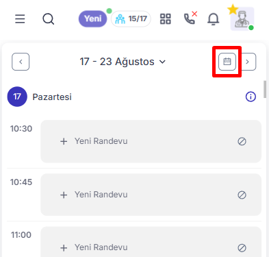 Takvim Stilini Değiştirebilirsiniz